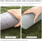 BSICPRO Large Bathroom Rugs, 24X36 Scalloped Bath Mats, Olive Green - Image 3