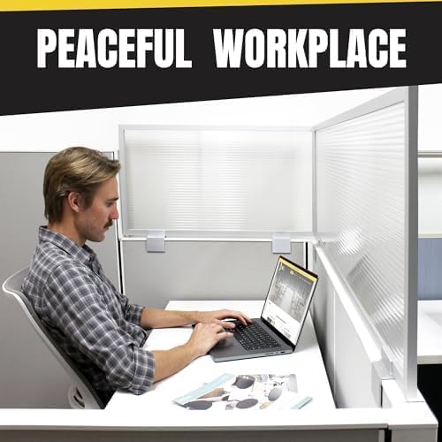 OBEX Screen Extender Polycarbonate Desk Privacy Panel & Divider for Office Cubicle, 24" x 72", Translucent