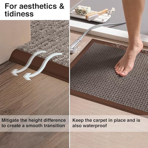 Carpet Edge Trim Binding Rug Protector Thin Rugs Deep Brown 20FT - Image 3