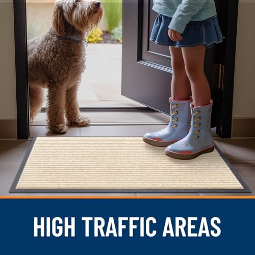 OLANLY 2-Pack Front Door Mats 47x32, Waterproof Heavy-Duty Doormats - Image 7