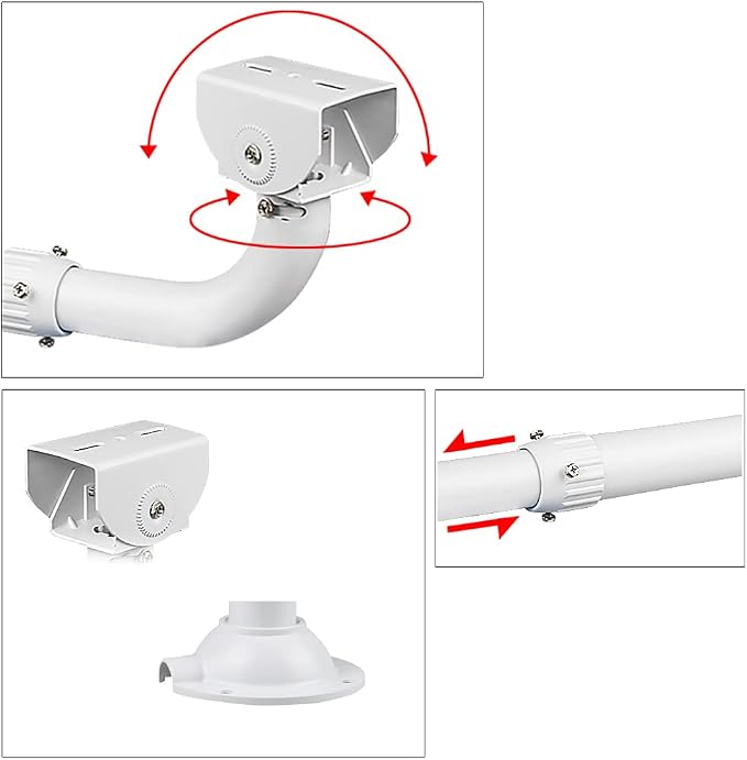 CCTV Security Camera Mount Bracket, Telescopic Adjustable Universal Wall - Image 4