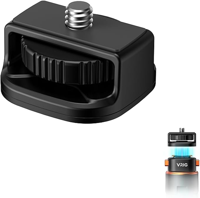 VRIG Claw Mini Quick Release Plate Tripod QR Camera Mount Adapter, Quick Setup by VRIG