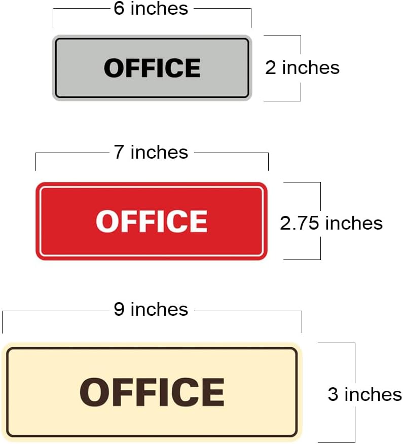 Signs ByLITA Standard Office Sign - Professional Business Signage - Easy to Install (Lt Gray) - Small 1 Pack