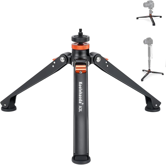 Koolehaoda Mini Tripod Base for Monopods, Aluminum Desktop Tripod | Universal by Koolehaoda