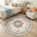 RELEANY Washable Area Rug, Round 4ft by RELEANY