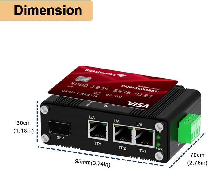 Mini Throncom 4 Ports Gigabit Industrial Fiber Ethernet Solar Switch Hardened - Image 6