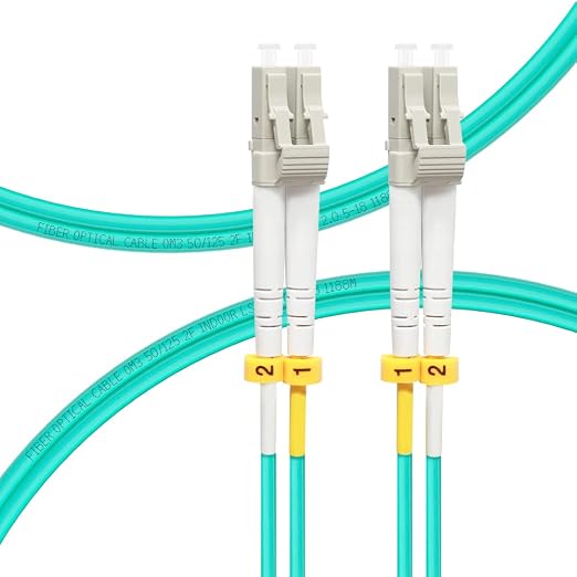 FLYPROFiber- Fiber Patch Cable 1M/3ft OM3, LC to LC Fiber Optic Cable Cord LSZH by FLYPROFiber
