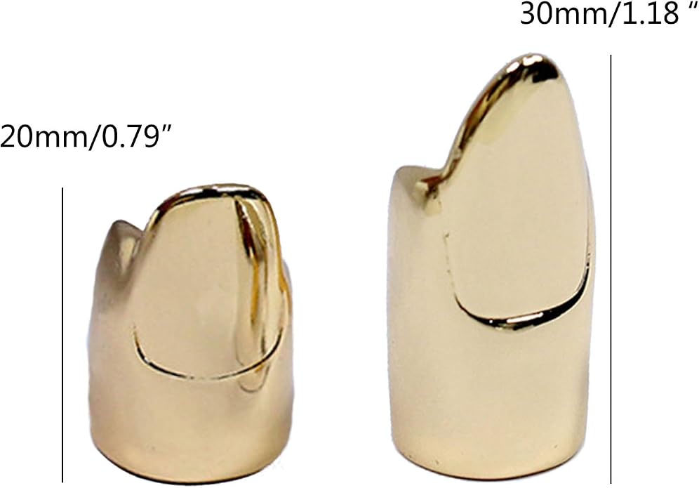 LIANXUE Metal Nail Cover Ring Hip Hop Cosplay Unisex Punk Gold Silver Color - Image 5