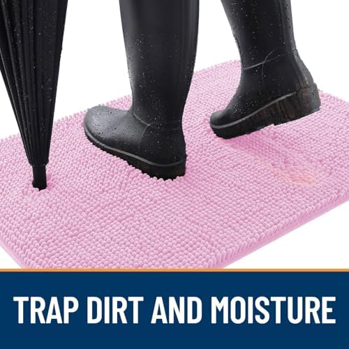 OLANLY Dog Door Mat for Muddy Paws 47x24, Super Absorbent Chenille Mud Mat - Image 2