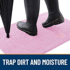 OLANLY Dog Door Mat for Muddy Paws 47x24, Super Absorbent Chenille Mud Mat - Image 2