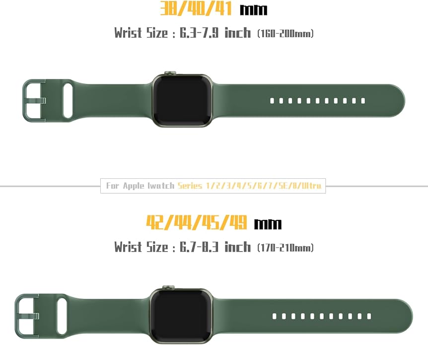 Sport Band Compatible with Apple Watch Bands 49mm 46mm 45mm 44mm 42mm 41mm 40mm - Image 7