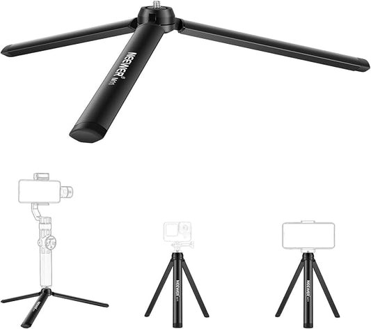 NEEWER Mini Metal Tripod, Table Stand, Desktop Compact Tripod Compatible by Neewer