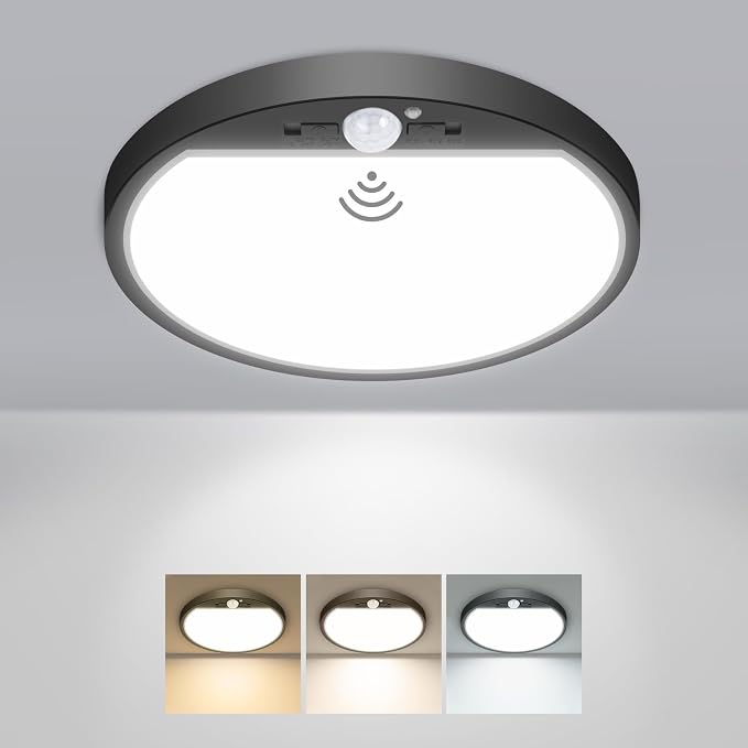 slochi Motion Sensor Light Indoor Hardwired PIR, 3000K/4000K/6500K LED Closet by CeilingLights