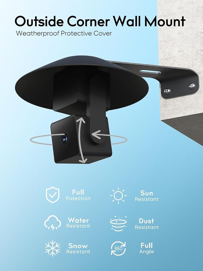 Gcioii Wall Mount for WYZE Cam Pan V3 & Cam Pan V4, Weatherproof Cover and - Image 3