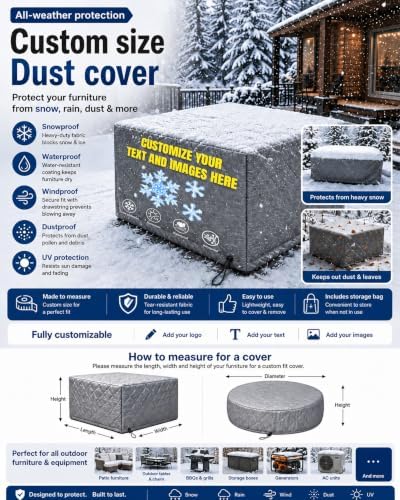 QYH Custom Insulated Equipment Cover, Waterproof Cold-Resistant Custom Fit - Image 3