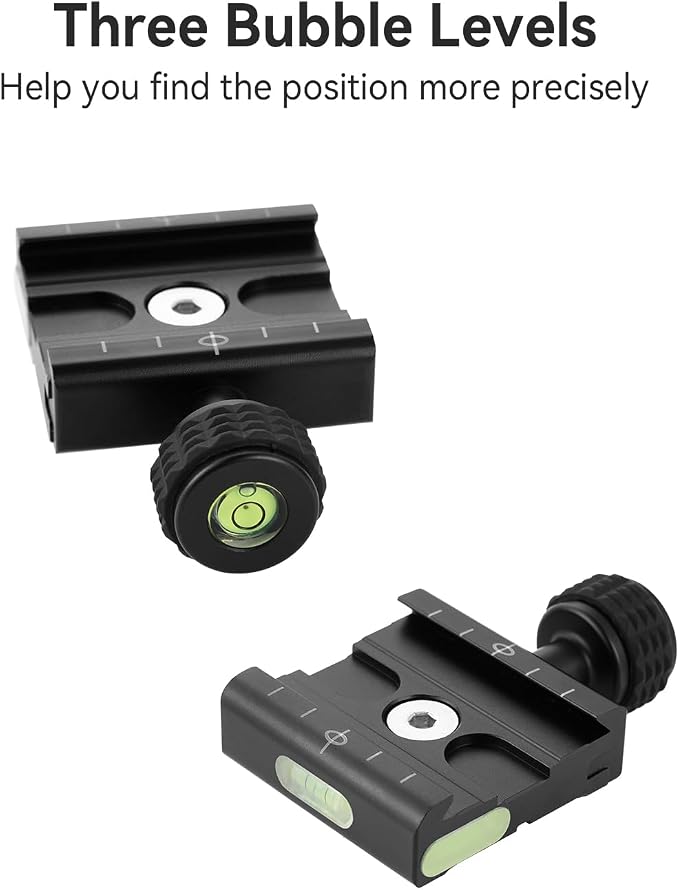UTEBIT 50mm Arca Swiss Quick Release Plate, Aluminum QR Clamp Adapter Set - Image 2