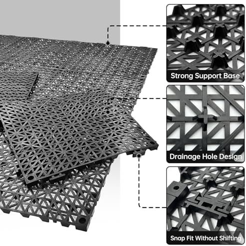 RITOLLO Modular Interlocking Cushion Drainage Floor Tiles - Image 4