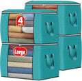 Fab totes 90L Clothes Storage, Foldable Thick Fabric Blanket Storage Bags by Fabtotes