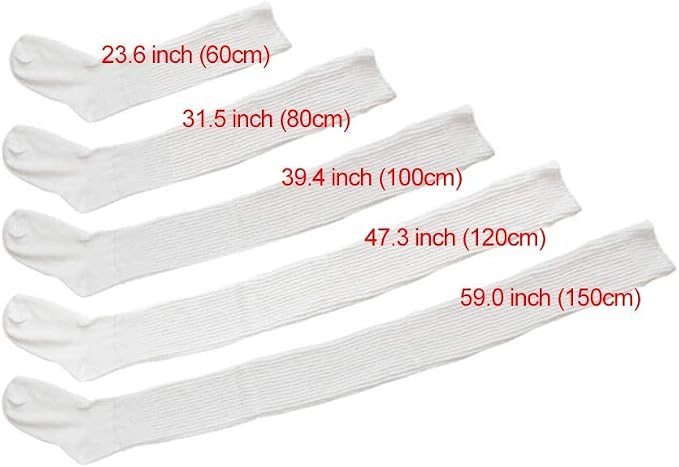 Women's Extra Knit Japanese Style Loose Socks White Lolita Leg Warmer Bubble - Image 7