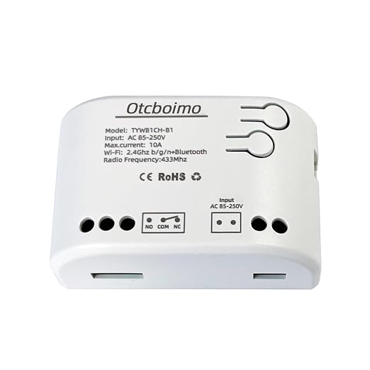 Smart WiFi Wireless Relay Switch Module, Tuya 1CH AC 85-250V/ USB 5V Smart Life by Otcboimo
