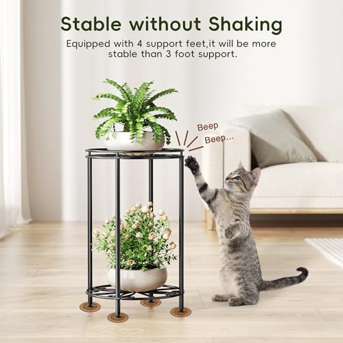Plant Stand 2-Tier 10.2in Width 16.4in Tall Flower Pot Rack Small Plant Table - Image 6