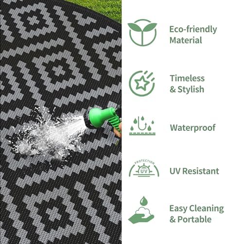 GENIMO Outdoor Rug, Waterproof Plastic Rugs - Image 5