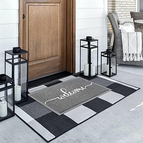 AAZZKANG Welcome Mats for Front Door Non Slip Door Mat Low-Profile Ultra - Image 5