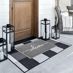 AAZZKANG Welcome Mats for Front Door Non Slip Door Mat Low-Profile Ultra - Image 5