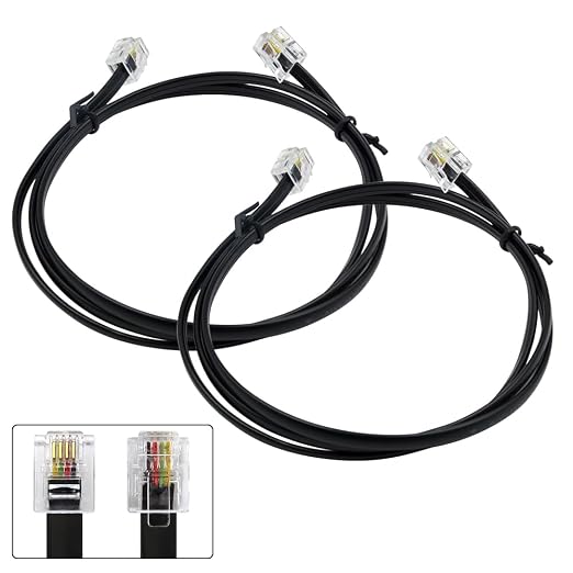 Phone Cable 3 Feet Short Telephone Line Cord by XANHAM