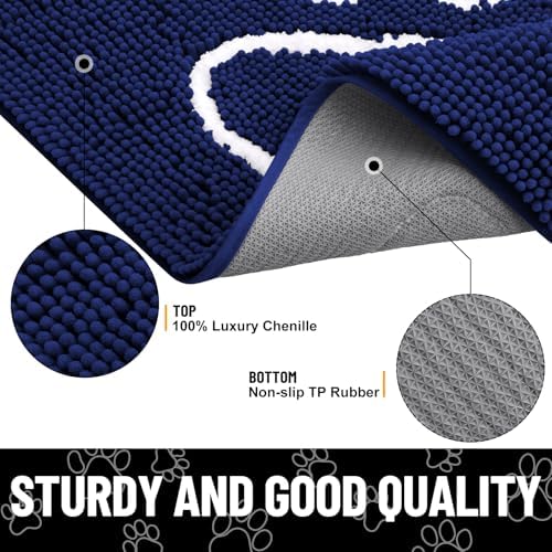 Smiry Dog Door Mat for Muddy Paws, Absorbent Non Slip Dirt Trapper - Image 3