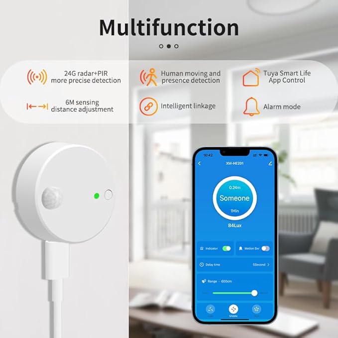 2pcs/lot XiuMii Smart Human Presence Motion Sensor, Tuya Smart Life App Control - Image 2