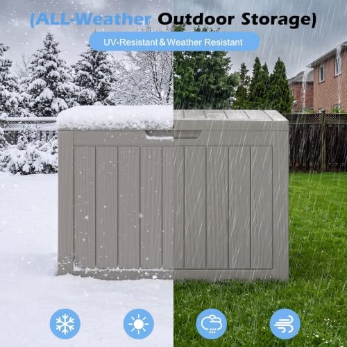 Outdoor Storage Box Waterproof, 45 Gallon Deck Box - Image 4