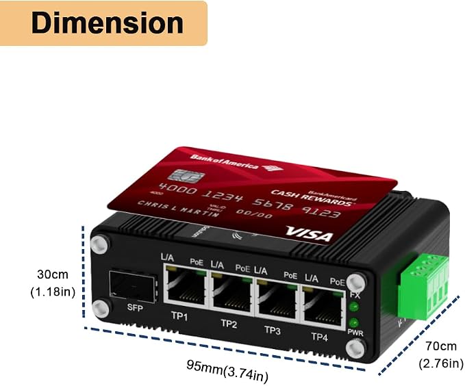 Industrial Gigabit 4 Ports PoE Ethernet Switch PoE+ Fiber Switch - Image 7