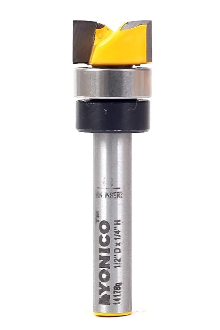 YONICO Flush Trim Router Bit 1/2-Inch Diameter 1/4-Inch Shank 14178q - Image 3