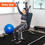 SUPERJARE 0.4'' Thick 24 Pcs 96 Sq Ft Rubber Top Exercise Equipment Mats - Image 2