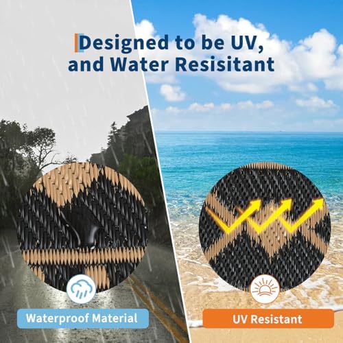 Outdoor Rug Waterproof for Patio, 8x10 Foldable Reversible Plastic Straw Carpet - Image 4