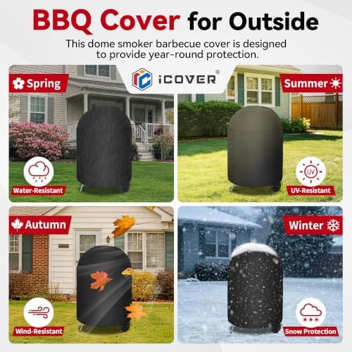 i COVER Round Grill Cover, Kettle BBQ Cover - Image 7