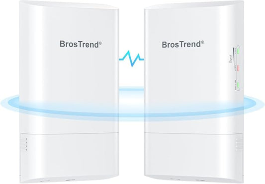 BrosTrend 5GHz 867Mbps WiFi Bridge Point to Point Outdoor, 1KM Wireless by BrosTrend