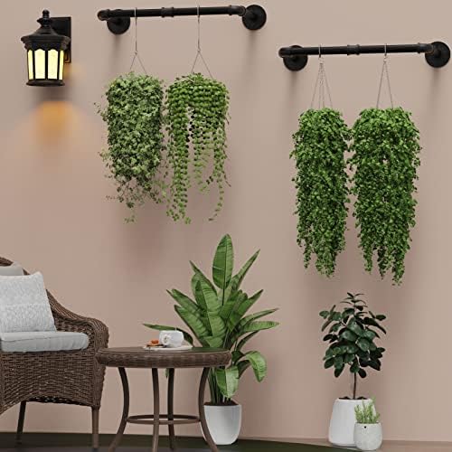 Wall Mounted Clothes Rack 24in, Industrial Pipe Wall Mount Clothing Rack - Image 6