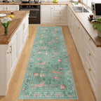 DUKINO 2x8 Washable Runner Rug, Non Slip Animal Kitchen Runner Rug by DUKINO