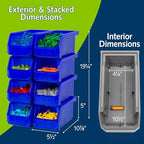 ReadySpace Medium Stackable Plastic Storage Bins - Image 3