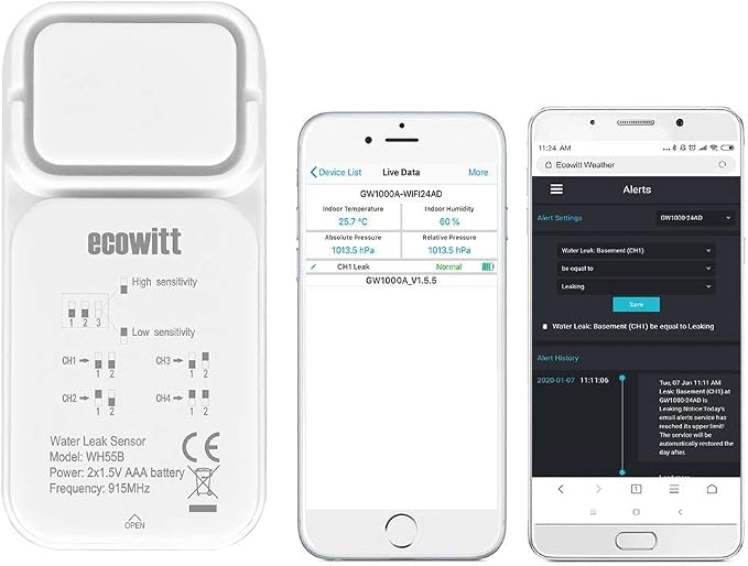 Ecowitt WH55 Wireless Water Leak Detection Sensor by ECOWITT