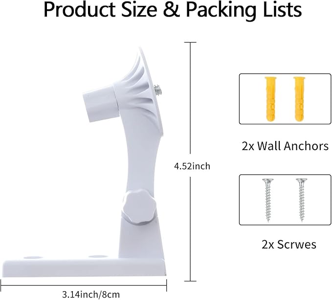 Wall Mount Compatible with Blink Mini Pan-Tilt Camera, 2 Pack Adjustable Angles - Image 5