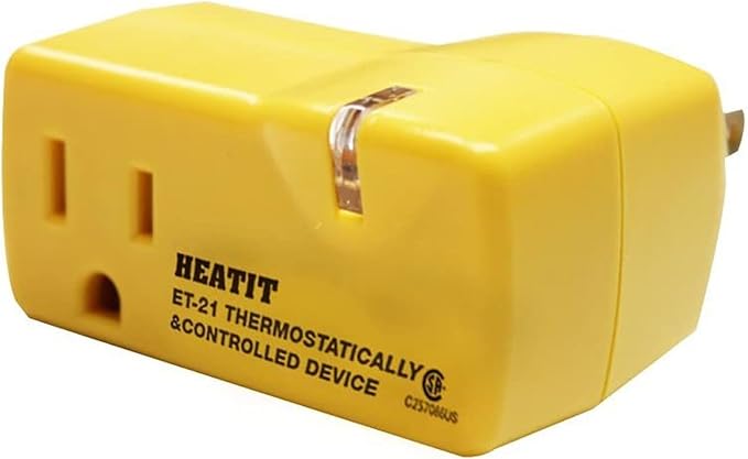 HEATIT ET-21 Freeze Thermostatically Controlled Outlet On at 38F /Off at 50F by HEATIT