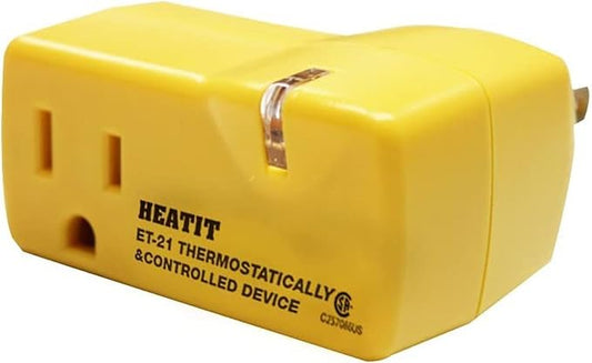 HEATIT ET-21 Freeze Thermostatically Controlled Outlet On at 38F /Off at 50F by HEATIT