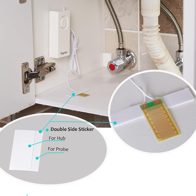 Water Leak Detectors for Home, Sump Pump, Under Sink, Moisture Alarm Sensor - Image 3