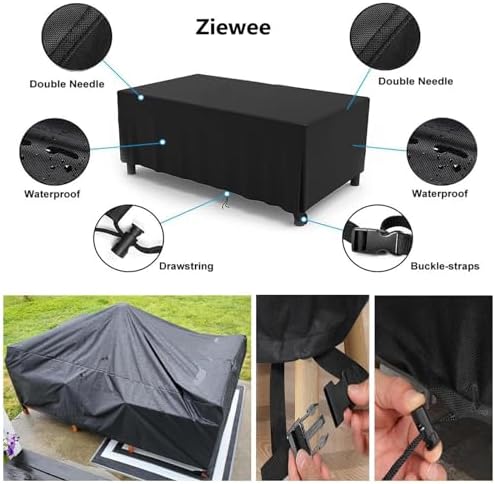 Outdoor Patio Furniture Set Covers Waterproof 600D Garden Dining Table Cover - Image 3