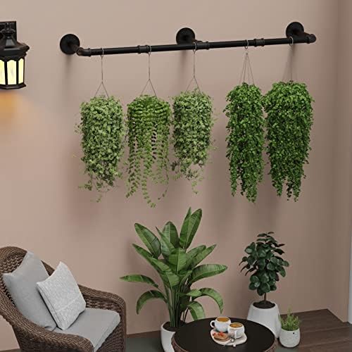 Wall Mounted Clothes Rack, 60in Industrial Pipe Clothing Rack - Image 4