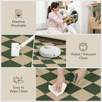 Lessymo Kitchen Runner Rug 2x6 Checkered Jute Rugs Washable Non Slip - Image 5