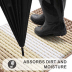 Kitinjoy Indoor Outdoor Door Mat, 47x20 Non-Slip Dirt Trapper Doormats - Image 2